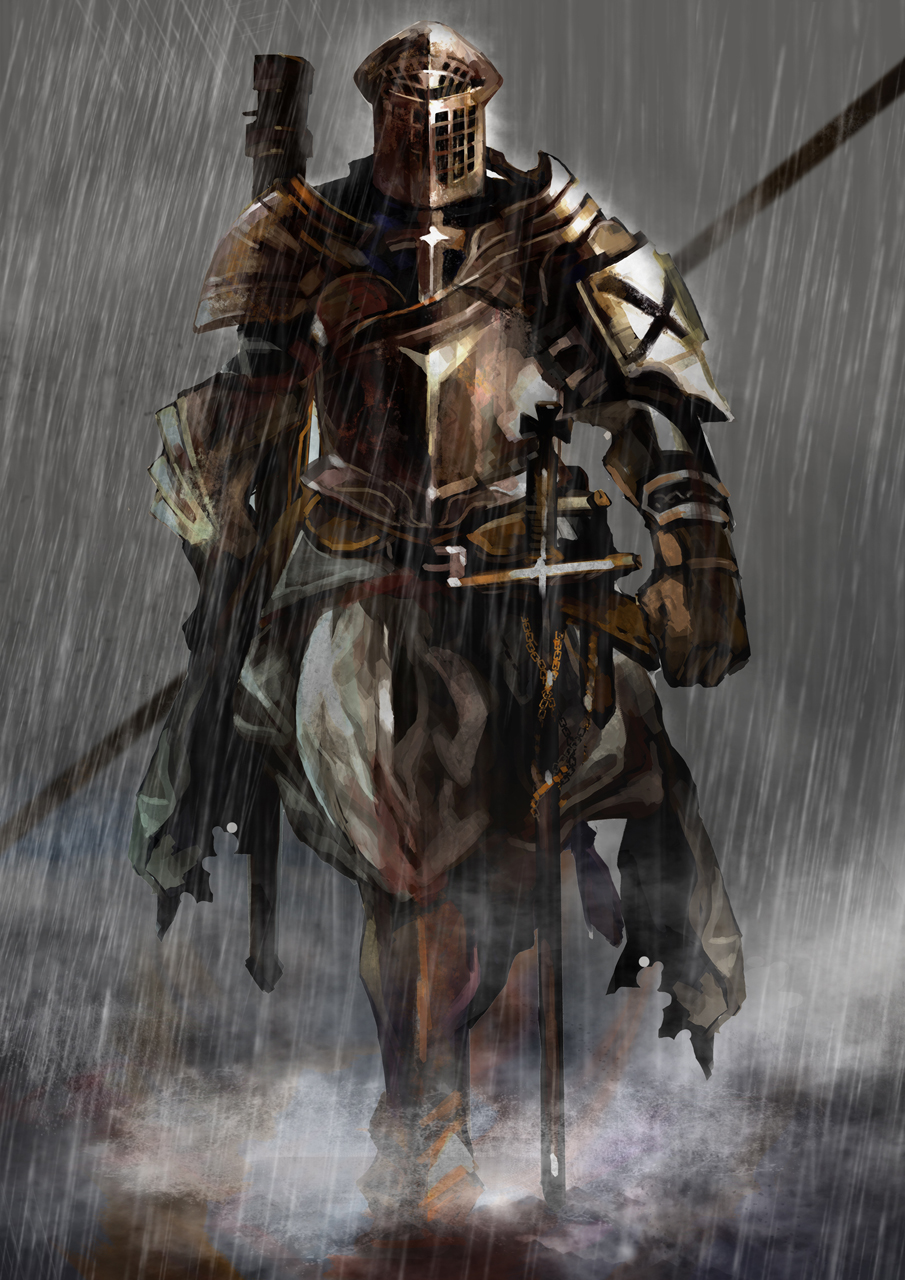 雨中の騎士
